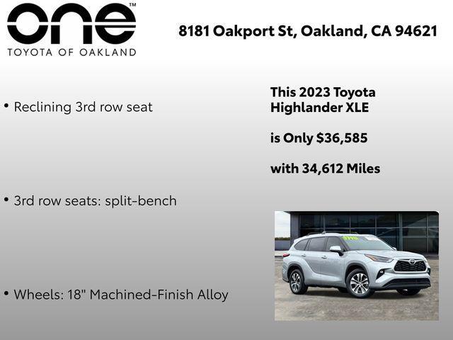 used 2023 Toyota Highlander car, priced at $36,585