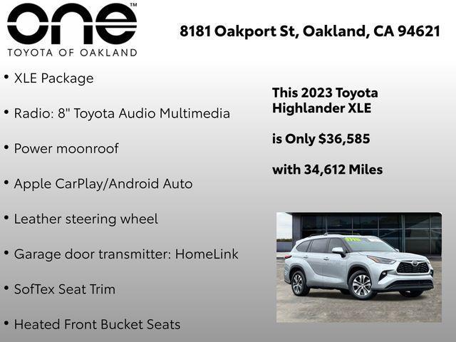 used 2023 Toyota Highlander car, priced at $36,585