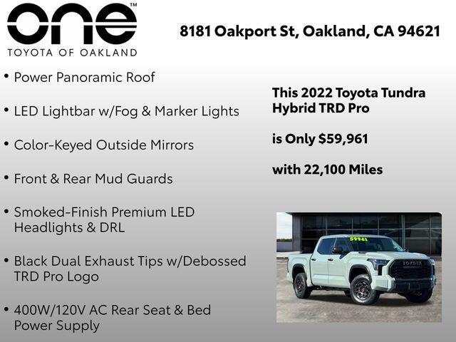 used 2022 Toyota Tundra Hybrid car, priced at $58,561