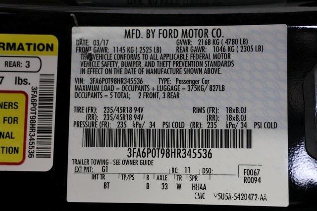 used 2017 Ford Fusion car, priced at $12,900