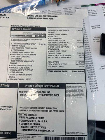 used 2016 Chevrolet Corvette car, priced at $62,500