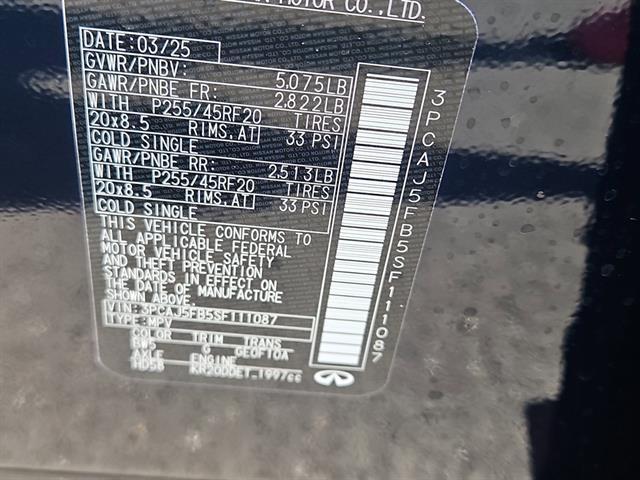 new 2025 INFINITI QX50 car, priced at $43,258