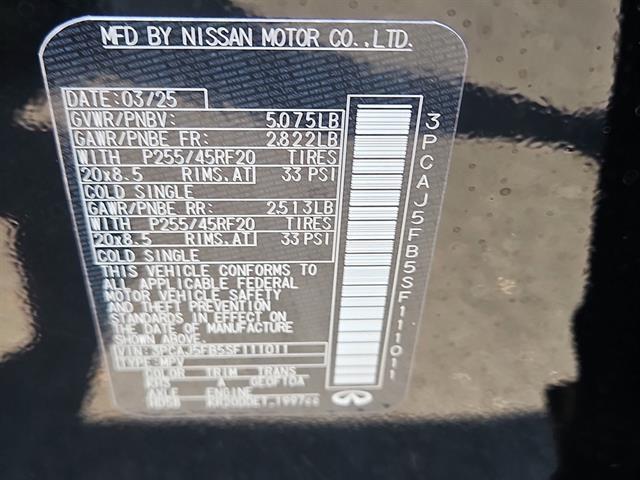 new 2025 INFINITI QX50 car, priced at $43,613