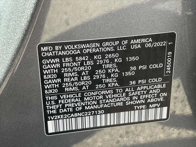 used 2022 Volkswagen Atlas Cross Sport car, priced at $26,995