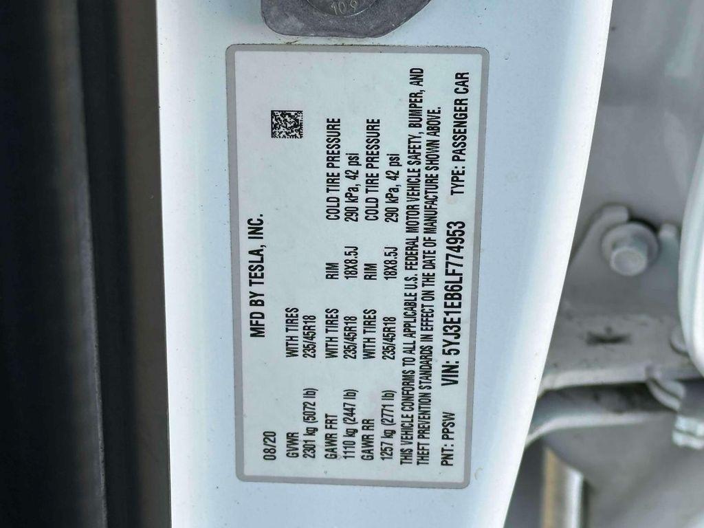 used 2020 Tesla Model 3 car, priced at $17,695