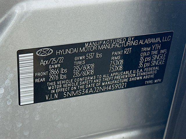 used 2022 Hyundai Santa Fe car, priced at $23,997