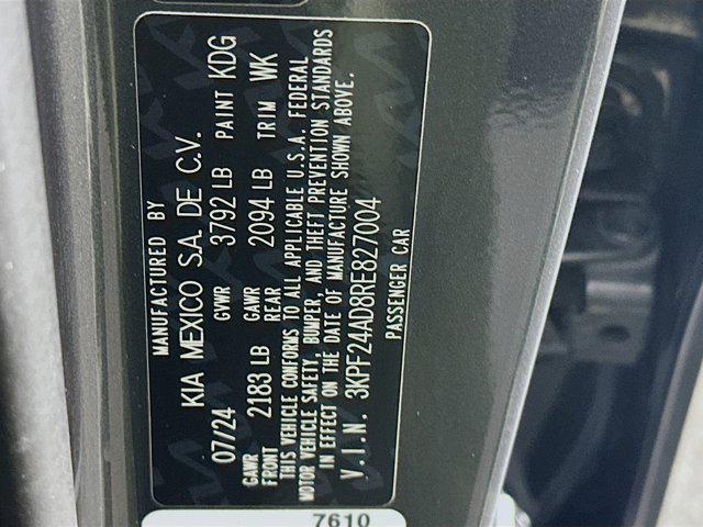 used 2024 Kia Forte car, priced at $17,497