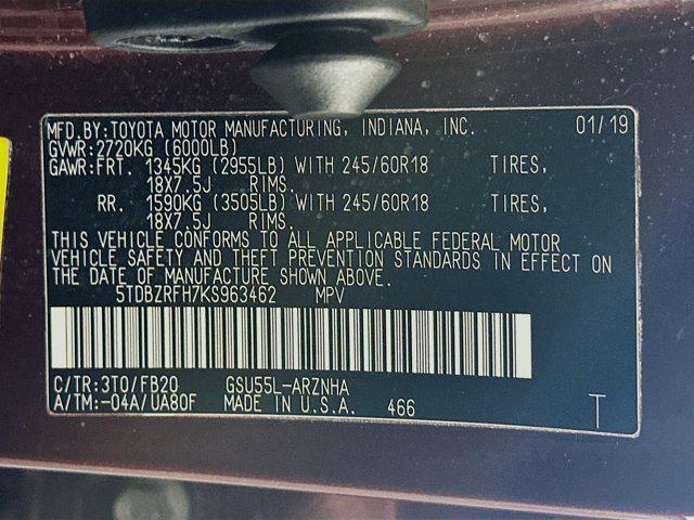 used 2019 Toyota Highlander car, priced at $22,799