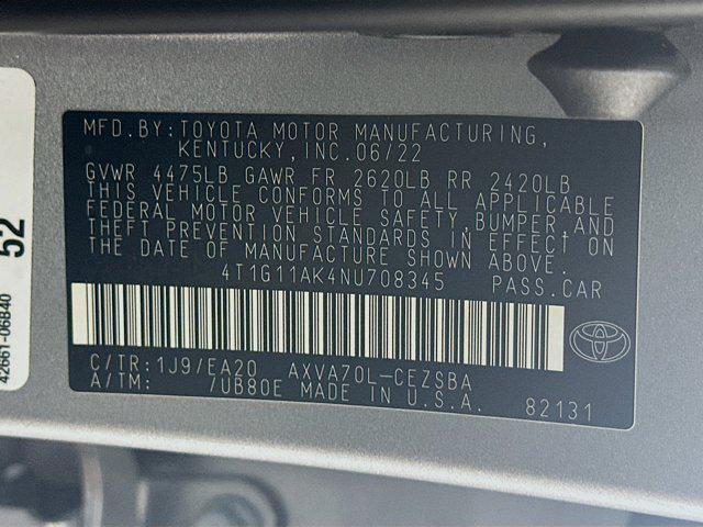 used 2022 Toyota Camry car, priced at $23,897