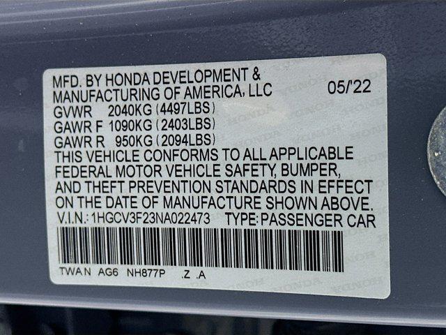 used 2022 Honda Accord Hybrid car, priced at $24,989