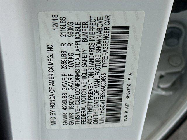 used 2019 Honda Accord car, priced at $20,397
