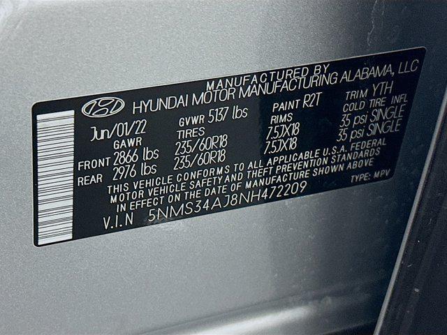 used 2022 Hyundai Santa Fe car, priced at $23,897