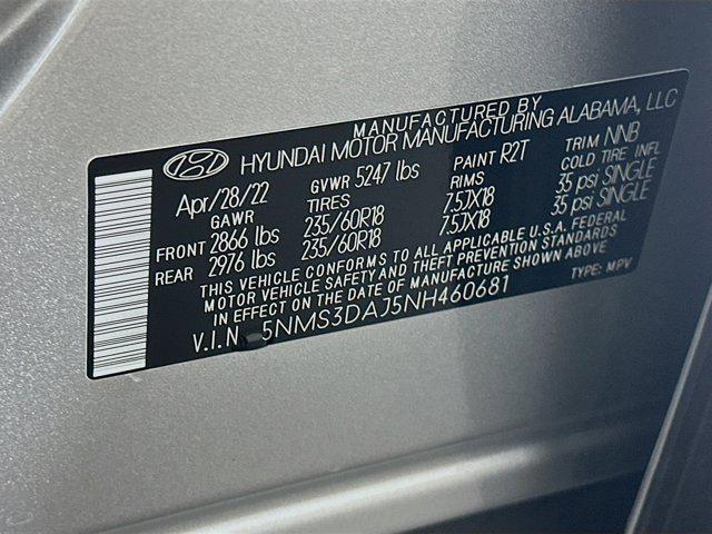 used 2022 Hyundai Santa Fe car, priced at $24,397