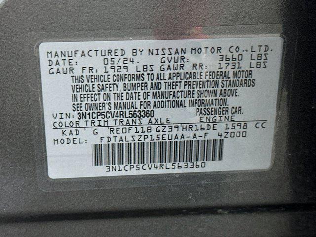 used 2024 Nissan Kicks car, priced at $18,797