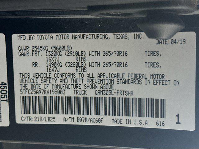 used 2019 Toyota Tacoma car, priced at $34,599