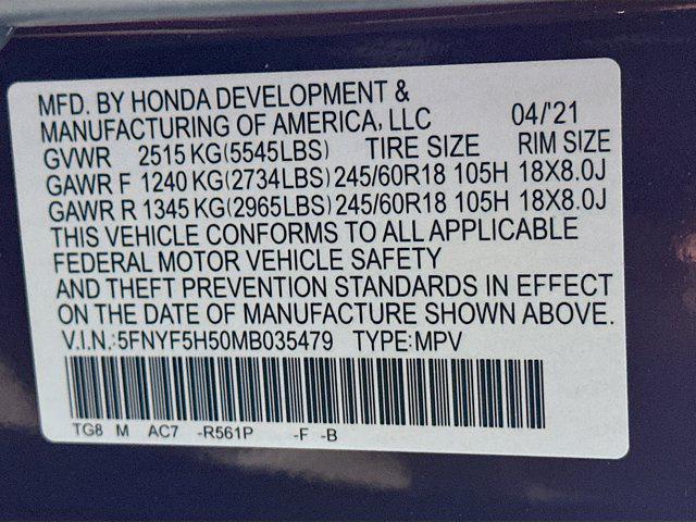 used 2021 Honda Pilot car, priced at $24,399