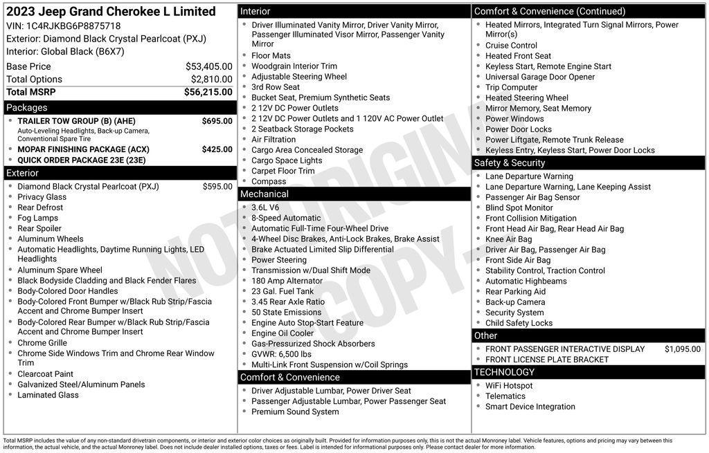 used 2023 Jeep Grand Cherokee L car, priced at $35,800