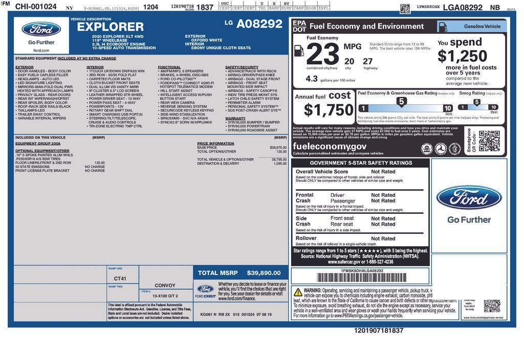 used 2020 Ford Explorer car, priced at $24,981