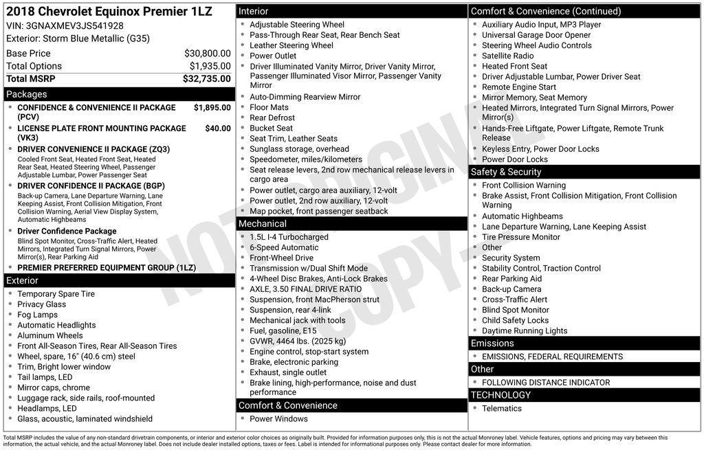 used 2018 Chevrolet Equinox car, priced at $16,900
