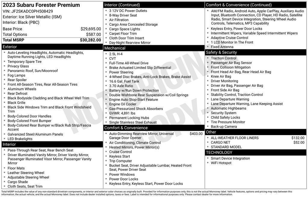 used 2023 Subaru Forester car, priced at $26,668