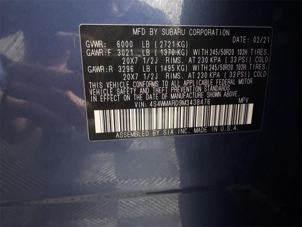used 2021 Subaru Ascent car, priced at $31,652