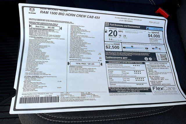 new 2026 Ram 1500 car, priced at $53,672