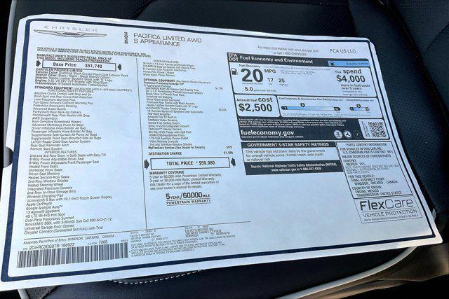 new 2026 Chrysler Pacifica car, priced at $53,504