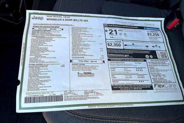 new 2026 Jeep Wrangler car, priced at $51,101
