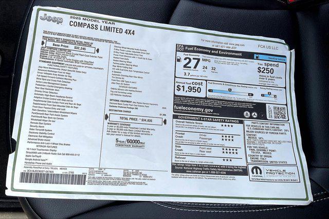 new 2025 Jeep Compass car, priced at $31,837