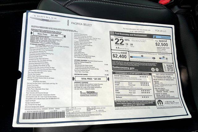new 2025 Chrysler Pacifica car, priced at $42,471
