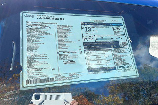 new 2025 Jeep Gladiator car, priced at $44,334