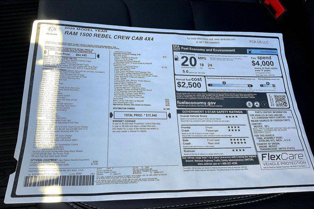 new 2026 Ram 1500 car, priced at $63,590