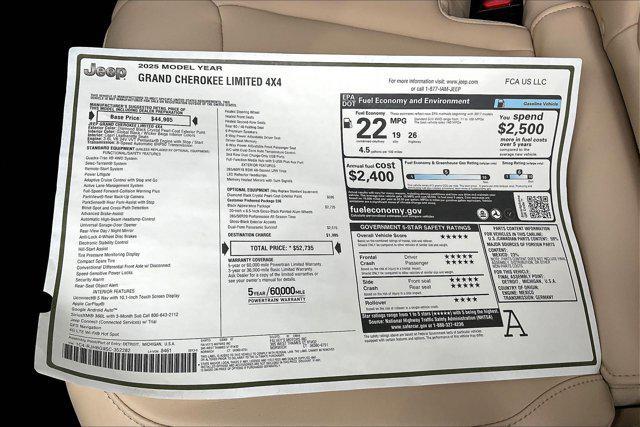 new 2025 Jeep Grand Cherokee car, priced at $47,687