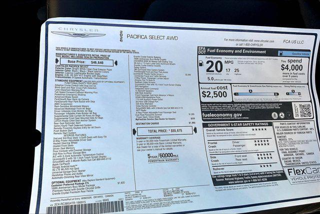 new 2026 Chrysler Pacifica car, priced at $49,513