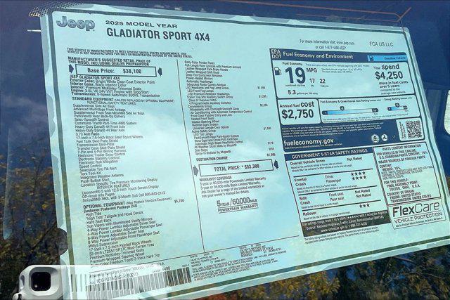 new 2025 Jeep Gladiator car, priced at $47,719