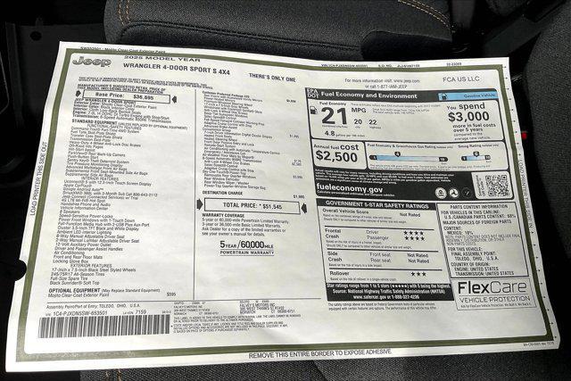 new 2025 Jeep Wrangler car, priced at $45,720