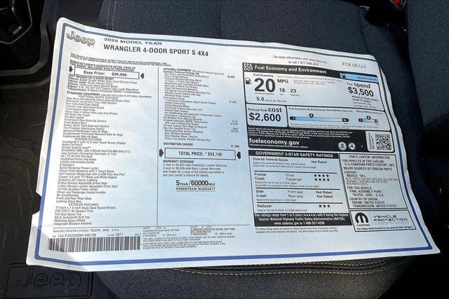 new 2025 Jeep Wrangler car, priced at $46,519