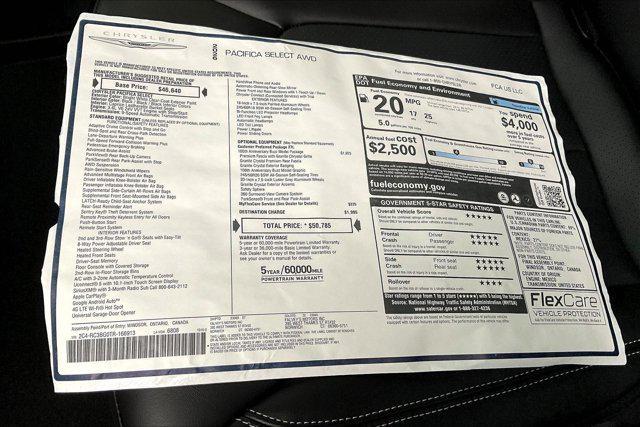 new 2026 Chrysler Pacifica car, priced at $45,258