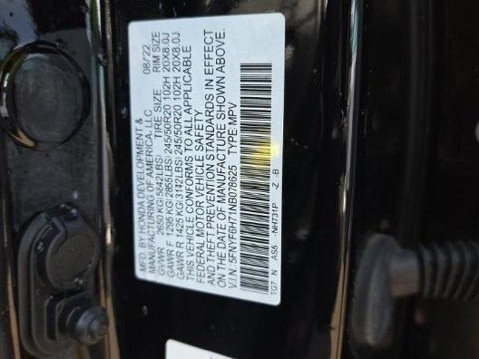 used 2022 Honda Pilot car, priced at $34,995