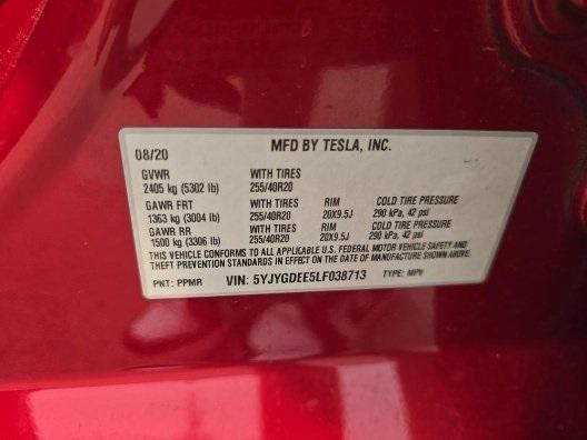 used 2020 Tesla Model Y car, priced at $21,495