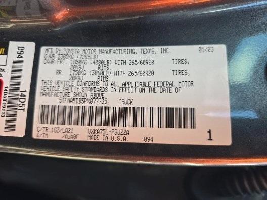 used 2023 Toyota Tundra car, priced at $49,995