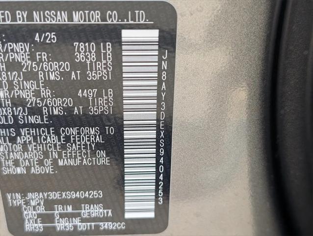 new 2025 Nissan Armada car, priced at $70,400