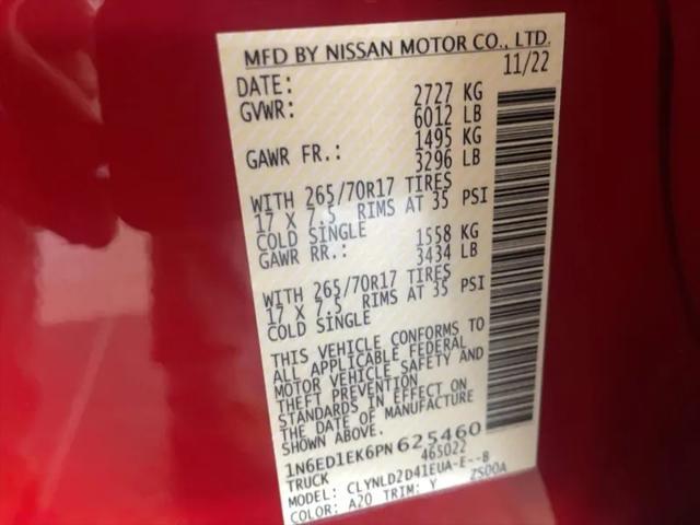 used 2023 Nissan Frontier car, priced at $42,491
