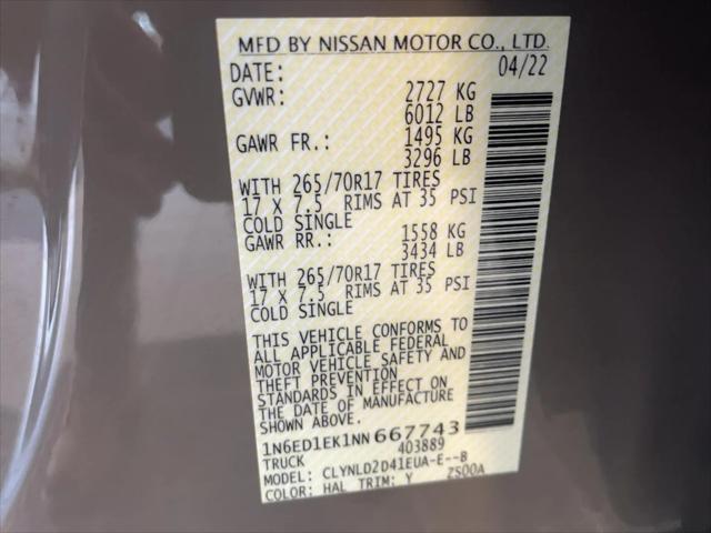 used 2022 Nissan Frontier car, priced at $39,999