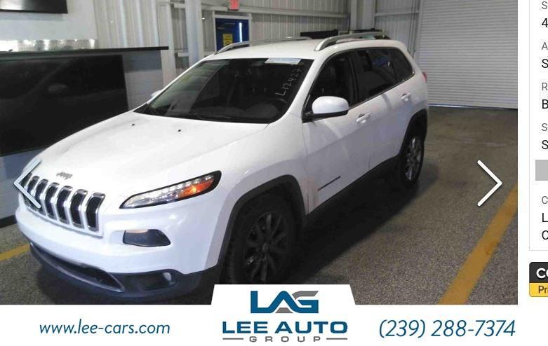used 2017 Jeep Cherokee car