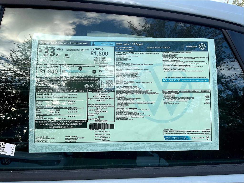 new 2025 Volkswagen Jetta car, priced at $24,758