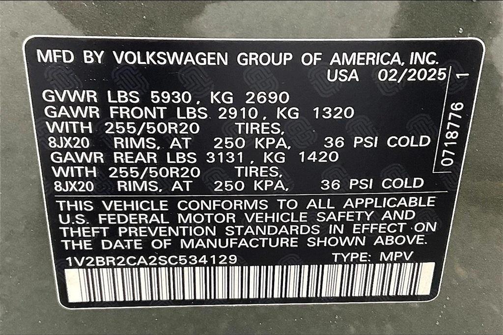new 2025 Volkswagen Atlas car, priced at $47,826