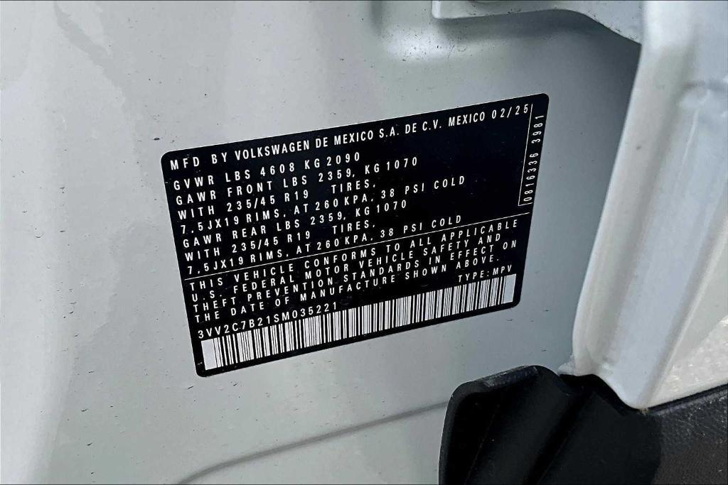 new 2025 Volkswagen Taos car, priced at $32,876