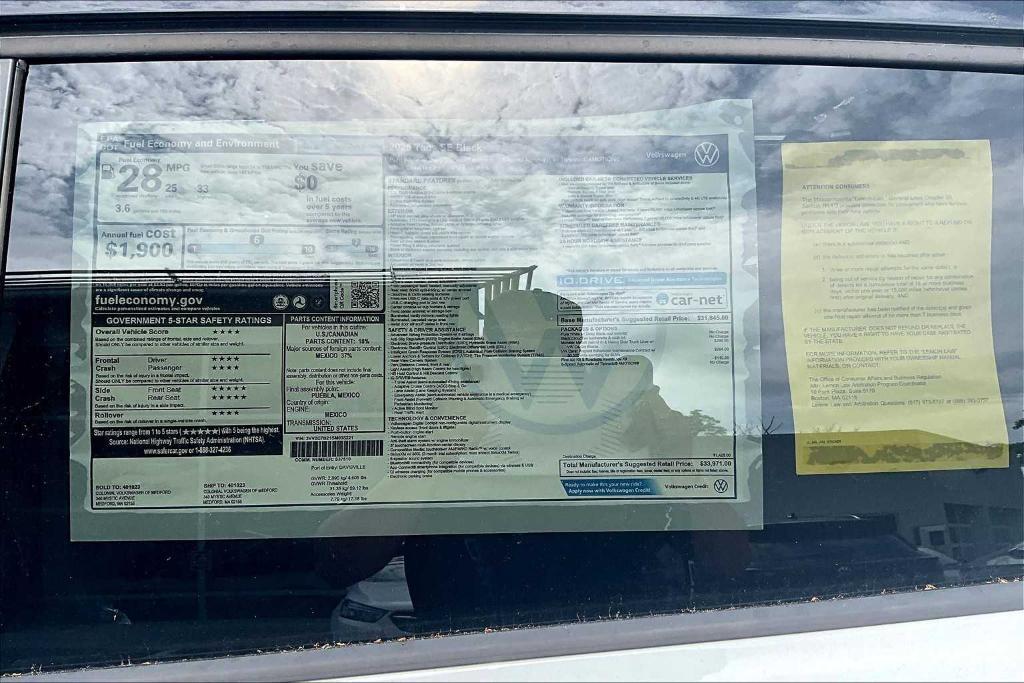 new 2025 Volkswagen Taos car, priced at $32,876