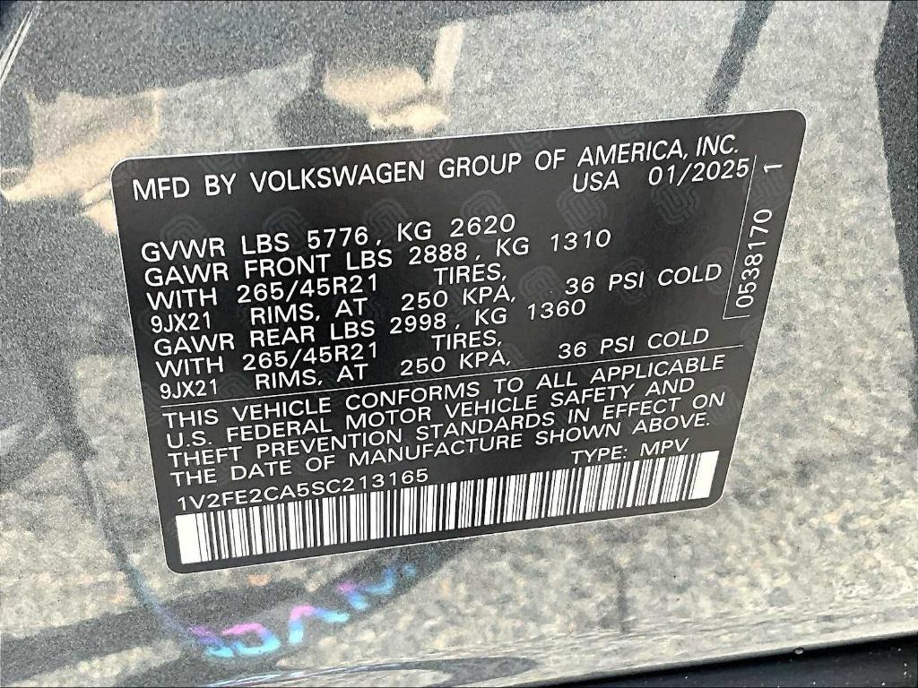 new 2025 Volkswagen Atlas Cross Sport car, priced at $49,737